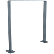Leaning bracket made of flat steel | 70 x 70 mm | for doweling, without crossbar | width: 800mm | hot-dip galvanized